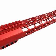 DB TAC 15 inch M-LOK Super Slim Free Float Handguard with Picatinny Rail for .223/5.56 – Red