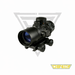 DB TAC 3.5X30 Red Blue Green Illuminated Compact Prism Cheveron Reticle Etched Glass Scope Black Color