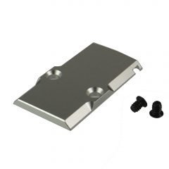 DB TAC Silver Color Aluminum RMR Cut Mounting Plate for GLOCK Slide, Aluminum RMR Cover Plate