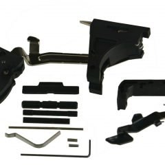 DB TAC Lower Parts Kit for GLOCK 17, Gen 1-3, and P80 With Adjustable Black Trigger, Extended Release and Slide Lock