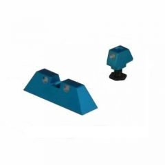 DB TAC Aluminum Blue Front and Rear Sight 6.5 mm Silver Dot for GLOCK 17, 19, 22, 23, 24, 26, 27, 31, 34, 35