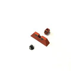 DB TAC Aluminum Red Front and Rear Sight 6.5 mm Green Dot for GLOCK 17, 19, 22, 23, 24, 26, 27, 31, 34, 35