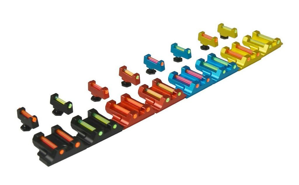 DB TAC Aluminum Front & Rear Sight Set For Glock 17, 19, 22, 23, 24, 26, 27, 31, 34, 35 (6.5mm)