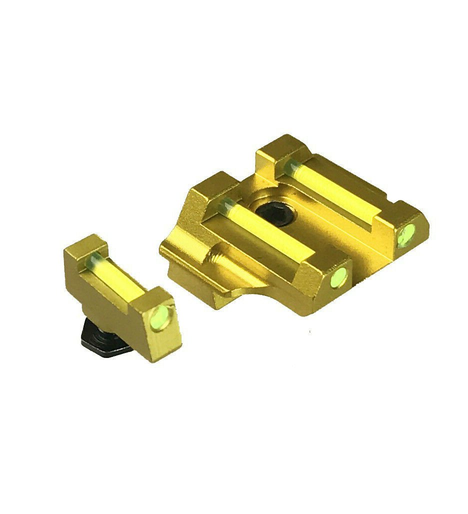 Tan Aluminum Front and Rear Sight 6.5 mm For Glock 17 19 22 23 24 26 27 31 34 