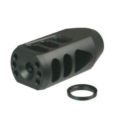 DB TAC Tanker Style Muzzle Brake Compensator 5/8x24 TPI Aluminum for .40 10mm .350 Legend w/ Crush Washer