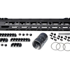 DB TAC .223/5.56 Super Light M-LOK Series Free Float Handguards with Partial Top Rail, 15", Made in USA