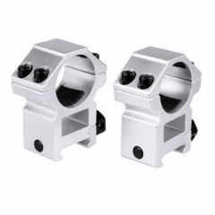 DB TAC 1.2 Inch Height Scope Rings for Picatinny Weaver Rail – Anodized Silver Aluminum Scope Mounts