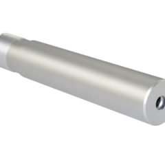 DB TAC AR-15 Pistol Buffer Tube, 7.3" With Hole For QR Sling Adapter, Silver Anodized