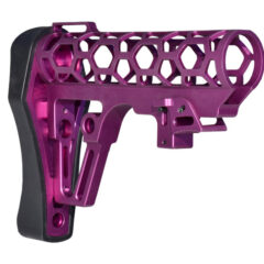 DB TAC Skeletonized Buttstock for .223 / 5.56 / .308 Mil-Spec Buffer Tubes – Purple