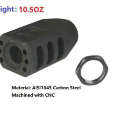 DB TAC .50 Beowulf Tanker Style Muzzle Brake 49/64x20 TPI Steel Recoil Compensator