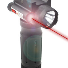 DB TAC Tactical LED Aluminum Front Grip Flashlight and Red Laser Sight Combo