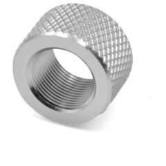DB TAC 5/8x24 TPI Thread Bull Barrel Thread Protector, Aluminum Silver Color