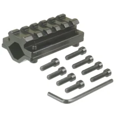 DB TAC Black Anodized Aluminum Universal Single-Rail Barrel Mount Picatinny Rail – 5 Slot