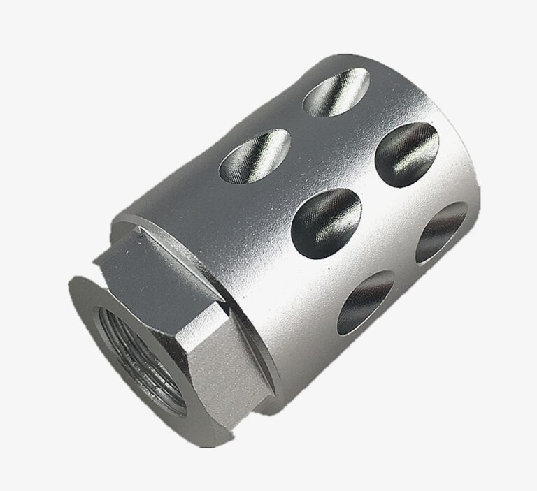 DB TAC 1/2x28 TPI Thread Muzzle Device for 5.7x28 CMMG Aluminum Silver ...