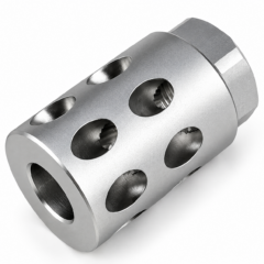 DB TAC 1/2x28 TPI Thread Muzzle Device for 5.7x28 CMMG Aluminum Silver Anodized Lightweight