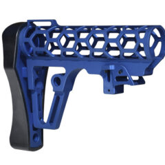 DB TAC Skeletonized Buttstock for .223 / 5.56 / .308 Mil-Spec Buffer Tubes – Dark Blue