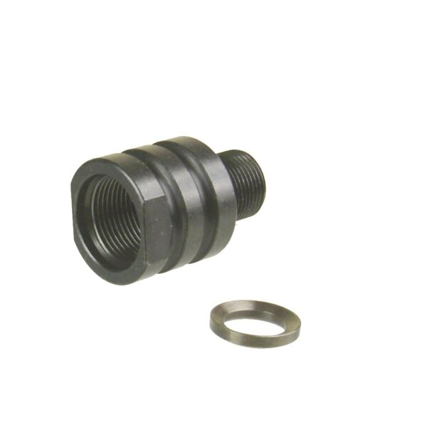 DB TAC 5/8x24 to 1/2x28 Thread Adapter Converter Black Steel - DB TAC