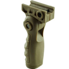 DB TAC Tactical Folding Foregrip 5 Position Vertical Grip OD Green Polymer with Storage Compartment