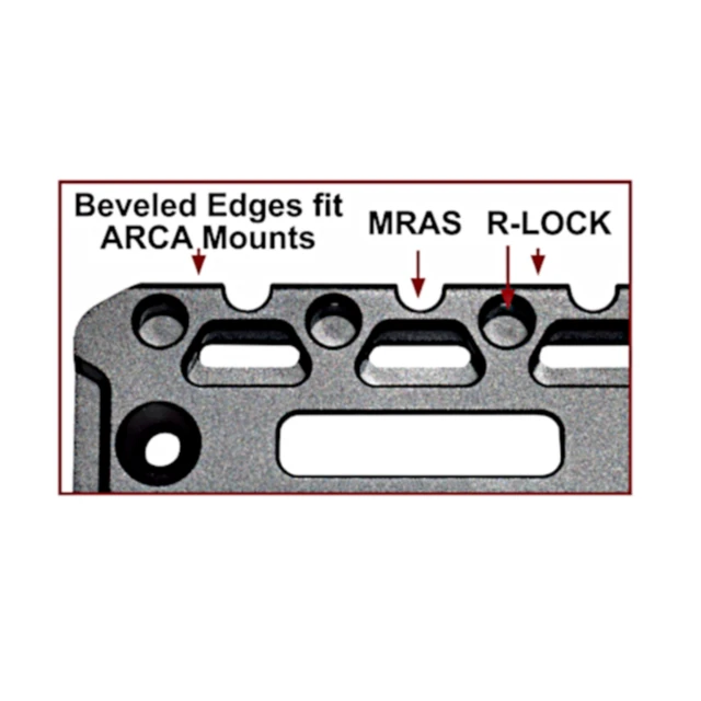 DB TAC M-LOK to ARCA Rail Adapter 4.73inch / 120mm – ARCA R-LOCK MRAS QD Mount - Image 2