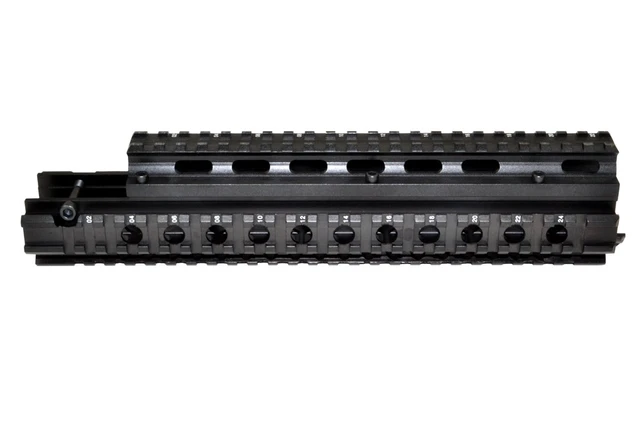 DB TAC FN/FAL 2-Piece Quad Rail Handguard Forend – AR Style Picatinny Rail, Black Aluminum - Image 4