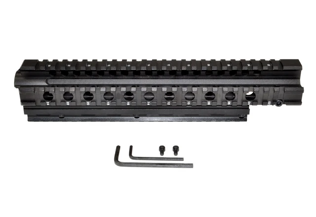DB TAC FN/FAL 2-Piece Quad Rail Handguard Forend – AR Style Picatinny Rail, Black Aluminum - Image 6