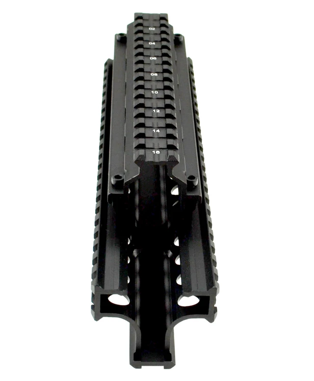 DB TAC Saiga AK 7.62x39 Quad Rail Handguard 2-Piece Picatinny – Aluminum Black - Image 2
