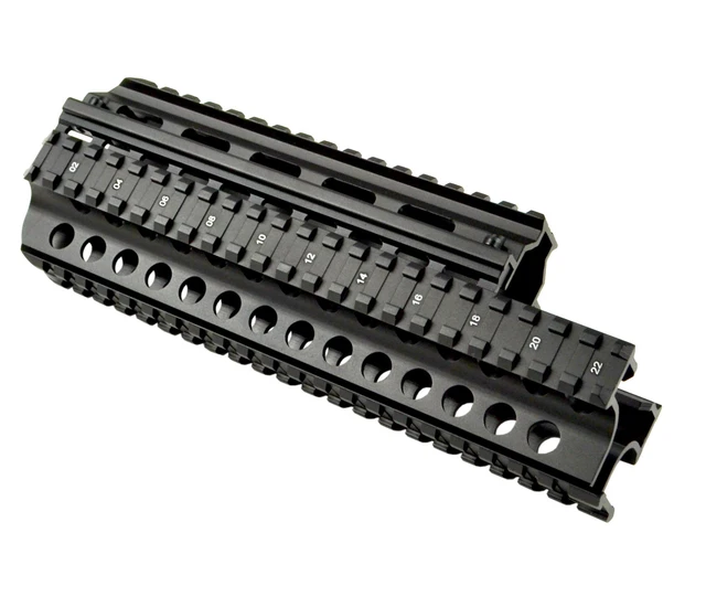 DB TAC Saiga AK 7.62x39 Quad Rail Handguard 2-Piece Picatinny – Aluminum Black - Image 5