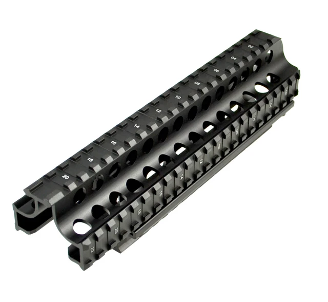 DB TAC Saiga AK 7.62x39 Quad Rail Handguard 2-Piece Picatinny – Aluminum Black - Image 6