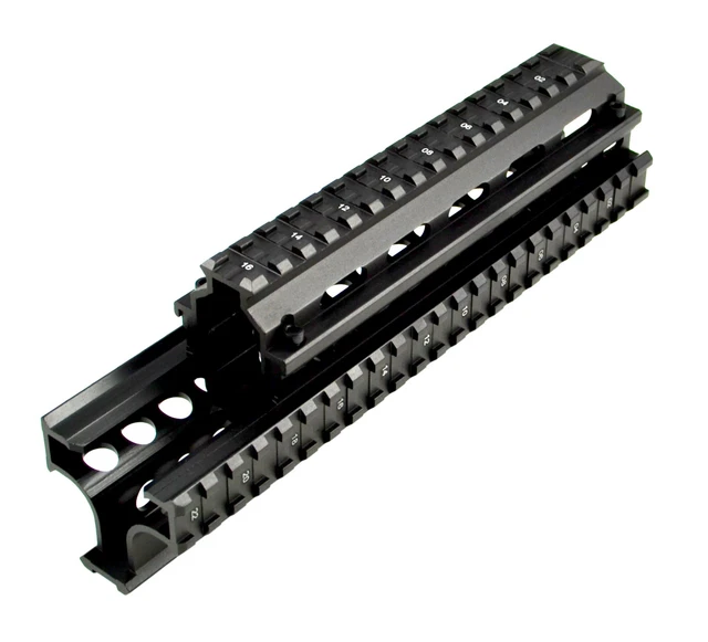 DB TAC Saiga AK 7.62x39 Quad Rail Handguard 2-Piece Picatinny – Aluminum Black