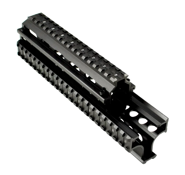DB TAC Saiga AK 7.62x39 Quad Rail Handguard 2-Piece Picatinny – Aluminum Black - Image 7