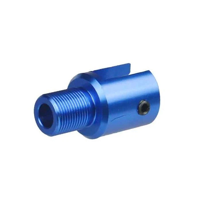 DB TAC Aluminum 1/2x28 TPI .22LR Muzzle Thread Adapter for Henry U.S. Survival AR-7 ,Blue