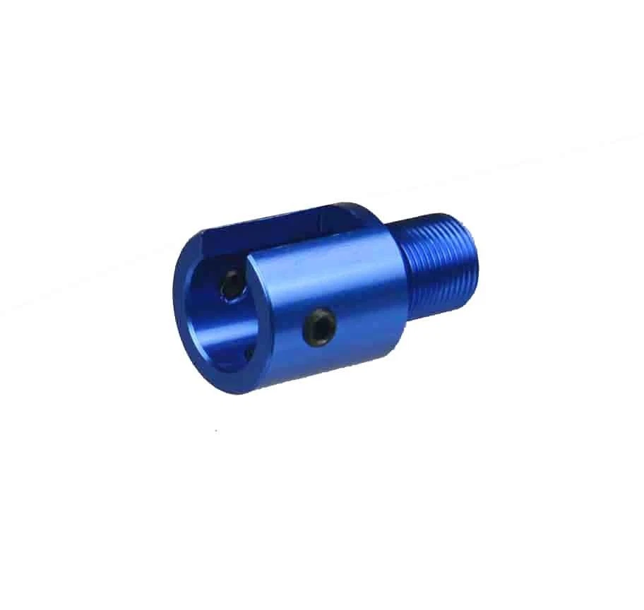 DB TAC Aluminum 1/2x28 TPI .22LR Muzzle Thread Adapter for Henry U.S. Survival AR-7 ,Blue - Image 3